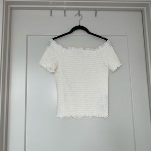 NEW - White ASOS Off The Shoulder Top - L